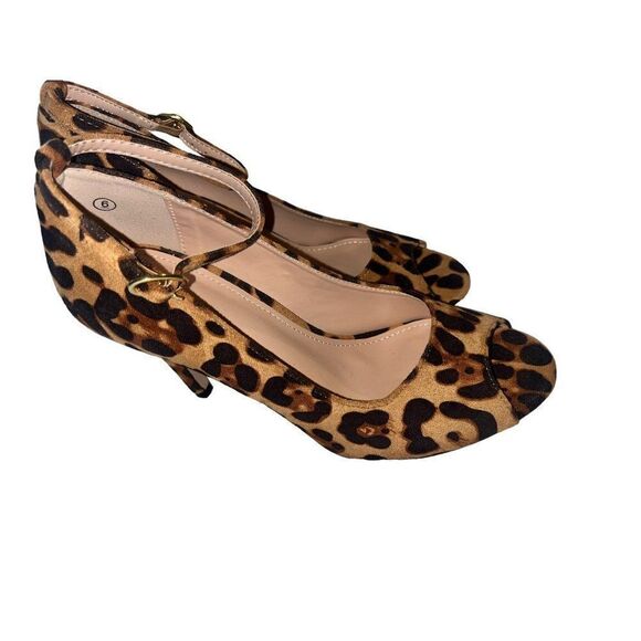 Leopard Print Stiletto Size‎ 6 Heels NWOT - Picture 3 of 6